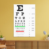 Eye Vision Snellen Chart Ophthalmology キャンバスプリント (インサイチュ (リビング))