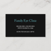 EyeBall Vision Clinic Doctor Optician Business 名刺 (裏面)