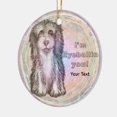 Eyeballing You Sheepdog セラミックオーナメント (左)