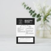 Eyebrow Microblading After Careの説明 名刺 (スタンド正面)