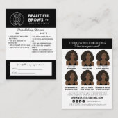 Eyebrow Microblading After Careの説明 名刺 (正面/裏面)