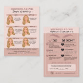 Eyebrow Microblading After Careの説明 名刺 (正面/裏面)