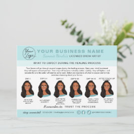 Eyebrow Microblading After Care Instructionsカード 招待状