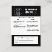 Eyebrow Microblading After Care Instructions Busin 名刺 (正面)