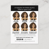 Eyebrow Microblading After Care Instructions Busin 名刺 (裏面)