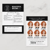 Eyebrow Microblading After Care Instructions Gingu 名刺 (正面/裏面)