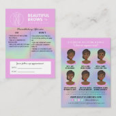 Eyebrow Microblading After Care Instructions Paste 名刺 (正面/裏面)