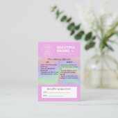 Eyebrow Microblading After Care Instructions Paste 名刺 (スタンド正面)