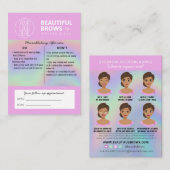 Eyebrow Microblading After Care Instructions Paste 名刺 (正面/裏面)