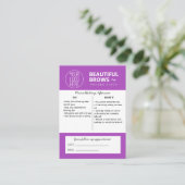 Eyebrow Microblading After Care What to Appt 名刺 (スタンド正面)