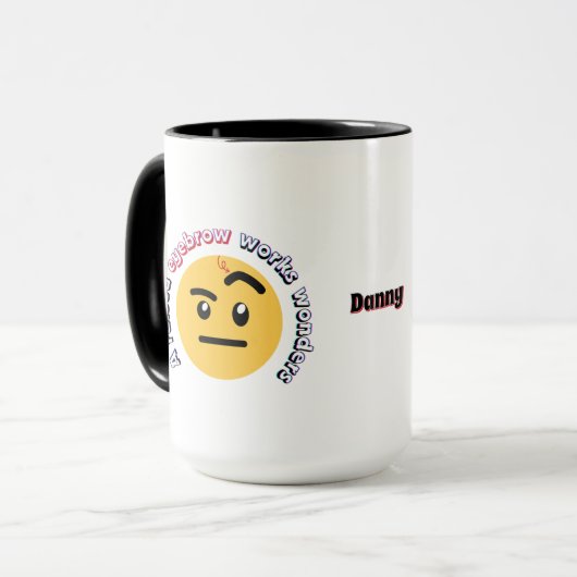 Eyebrow Sass: A Raised Eyebrow Works Wonders マグカップ (正面左)