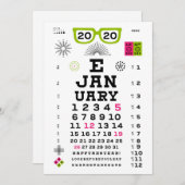 Eyechart 2020年賀状 ノートカード (正面/裏面)