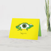 Eyeguana - Eyeball Iguana Reptile Greeting Card カード (正面)