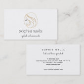 EyeLashエクステンションと付け睫毛ホワイト 名刺 (正面/裏面)