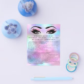 EYELASH EXTENSION RELEASE WAIVER Holograph Pink チラシ (シングル)