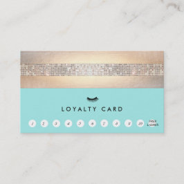 EyeLash Extensionsターコイズロイヤリティ10パンチ ロイヤリティカード