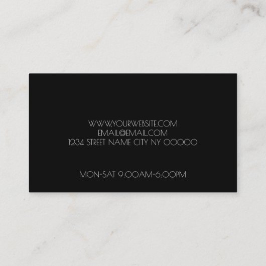 Eyelash Extensions Salon  名刺 (裏面)