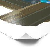 Eyemouth Berwickshireスコットランド魚釣りポスター。 フォトプリント (角)