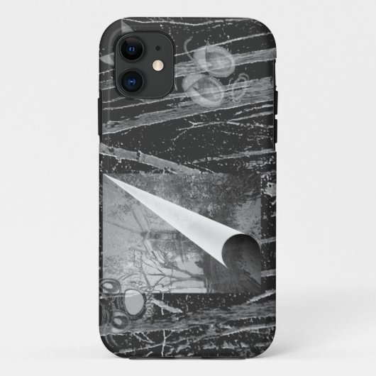 Eyesケース付きの黒いページカール Case-Mate iPhoneケース (裏面)