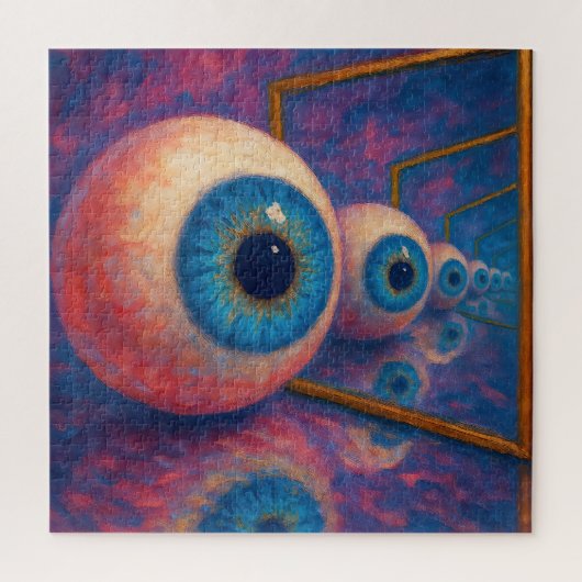 "Eyes Beyond Forever" – 超現実的なポートレート ジグソーパズル (縦)