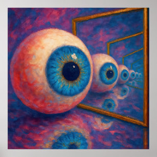 「Eyes Beyond Forever」- 超現実的な肖像画 ポスター