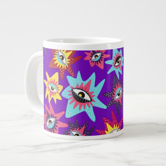 Eyes 🌸 coffee specialty mug ジャンボコーヒーマグカップ (正面左)