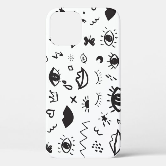 Eyes Motif:トレンディーヴィンテージパターン Case-Mate iPhoneケース (裏面)