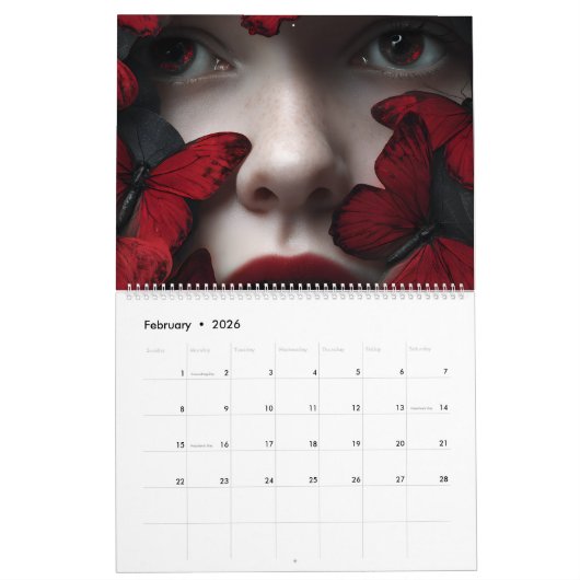 Eyes of Color 2026 Calendar カレンダー (2月 2026)