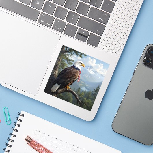 Eyes Of The Sky - Square Vinyl シール (ノートパソコンとiPhone)