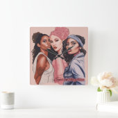 Eyes on the Prize スクエア壁時計 (ホーム)