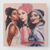 Eyes on the Prize スクエア壁時計 (正面)