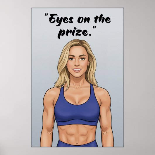 Eyes on the Prize – Fitness Motivation Poster ポスター (正面)