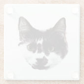 Eyes on Your Drink | Cat Face ガラスコースター (裏面)