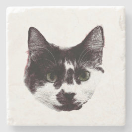 Eyes on Your Drink | Cat Face ストーンコースター