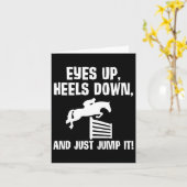 Eyes Up Heel Down – 西ライダー馬術師 カード (黄色い花)