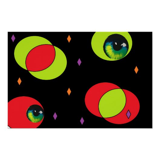 Eyezeen - Ken Gage Abstract Art ポスター (正面)