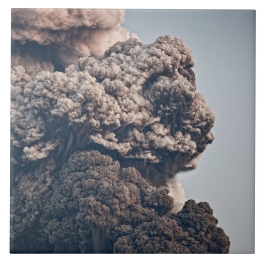 Eyjafjalljokullの火山爆発 タイル (正面)