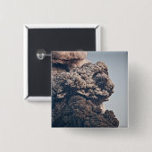 Eyjafjalljokullの火山爆発 缶バッジ (正面&裏面)