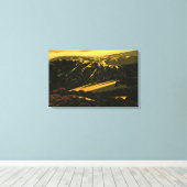 Eyvind Earle – サンタクルーズマウンテンズ キャンバスプリント (インサイチュ (ウッドフロア))