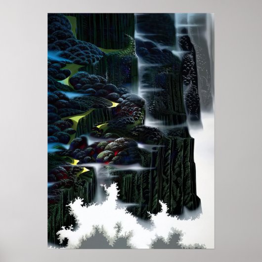 Eyvind Earle - 海の崖の風景 - 1995年; アメリカ ポスター (正面)