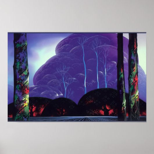 Eyvind Earle - 紫の夕日 - 1996年; アメリカ合衆国 ポスター (正面)