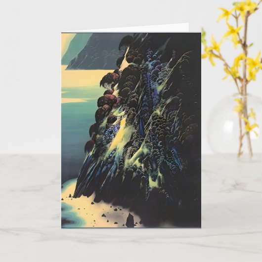 Eyvind Earle art カード (黄色い花)