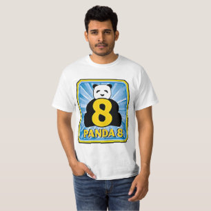 ezのバカラのパンダ8 tシャツ
