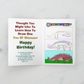 Ezの落書きOl'の恐竜のバースデー・カード カード (内部)