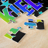 「EZEKIEL」名、おもしろい「ハッピーバースデー」 ジグソーパズル (側面)