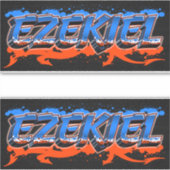 Ezekiel Vorname Name Graffiti Aufkleber Sticker シール (正面)