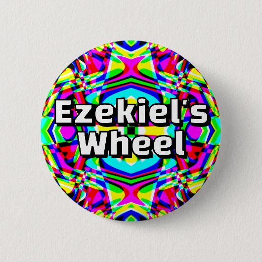 Ezekiel's  Wheel - Four-way kaleidoscope 缶バッジ (正面)