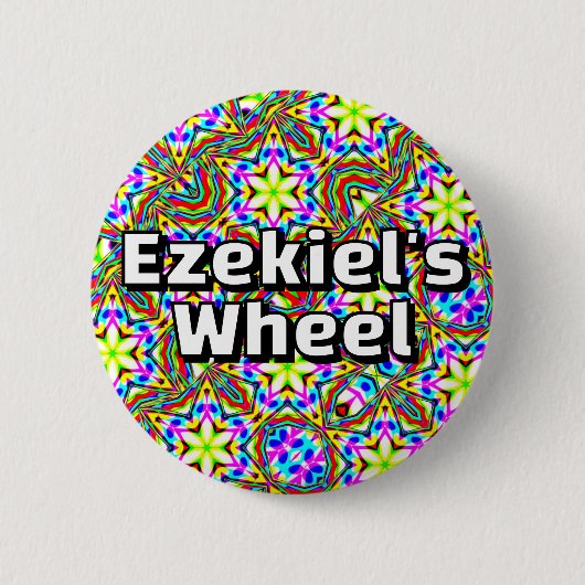 Ezekiel's  Wheel - Six-way kaleidoscope 缶バッジ (正面)