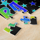 「EZRA」名、おもしろい「ハッピーバースデー」 ジグソーパズル (側面)