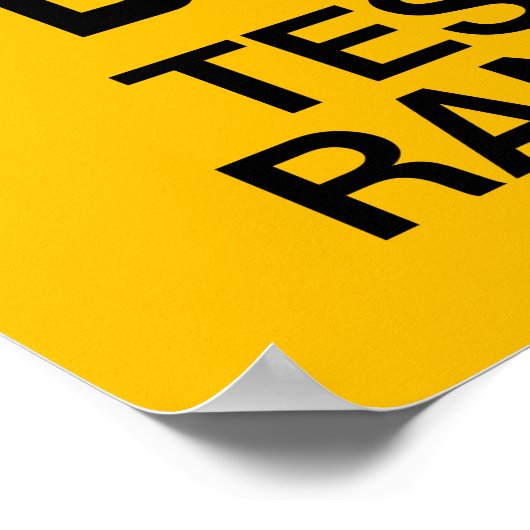 Fおもしろい爆弾警告標識 ポスター (角)